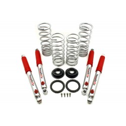 discovery 2 suspension kit by terrafirma - 2" lift medium duty springs with 3" 4 stage adjustable shock absorbers