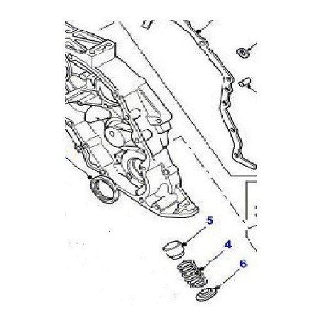 PISTON DE SOUPAPE DE SURPRESSION D'HUILE POUR TDI Land Rover Genuine - 1