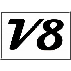 Black sticker V8 - 6x12cm Best of LAND - 1