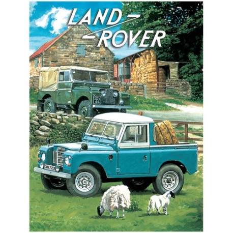 Plaque metal Land rover Pick-up 15x20cm Plaques métal - 1