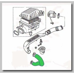 Durite air pour turbo RR P38 TD - 1998 à 2002 Land Rover Genuine - 1