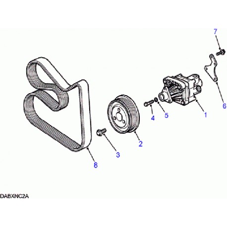 Support de pompe direction assistée P38 2.5L Td Land Rover Genuine - 1