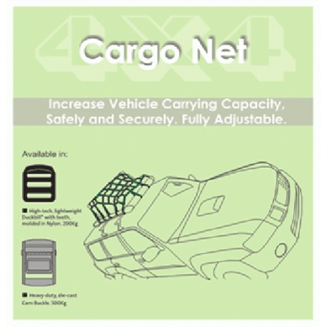 Filet cargo 1m X 1m - sangles reglables Best of LAND - 1