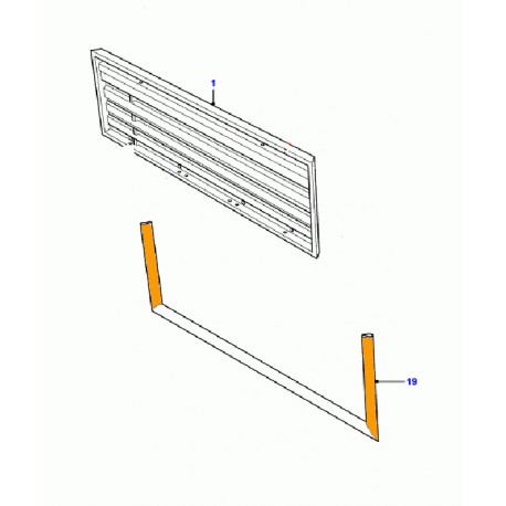 Tailgate upright seal DEF HI-CAP 110/130 N1 Land Rover Genuine - 1