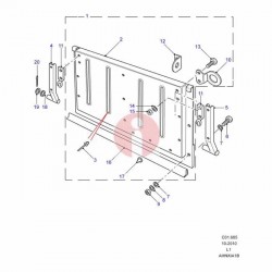 Tailboard hinge LH - Defender Britpart - 2