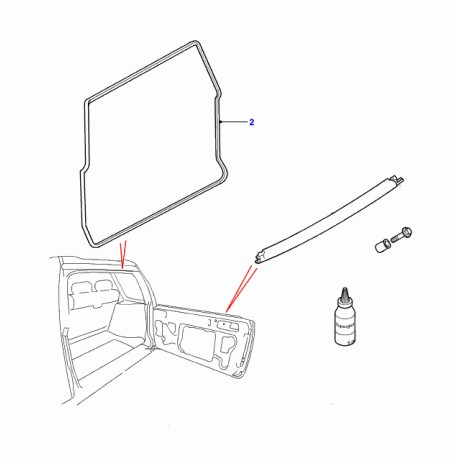 Seal load/tail door FREE I - Genuine Land Rover Genuine - 1