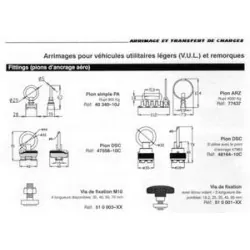 Pion d'ancrage pour rail aéro Best of LAND - 2