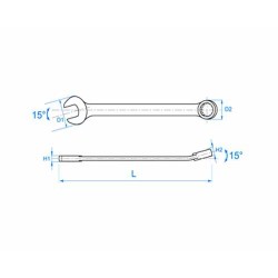 14 MM 12 PUNTEN RING SPANNER King Tony - 2