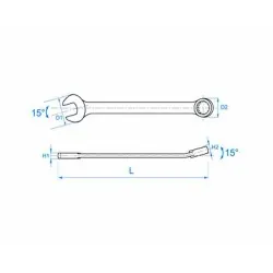 Clé mixte 9/16 King Tony - 2