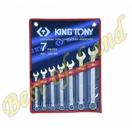 Trousse 7 clés en pouces 3/8 à 3/4" - King Tony King Tony - 1