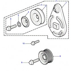 Galet tendeur de clim 300tdi Land Rover Genuine - 2