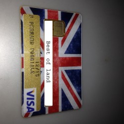 Autocollant pour carte bancaire - Drapeau anglais