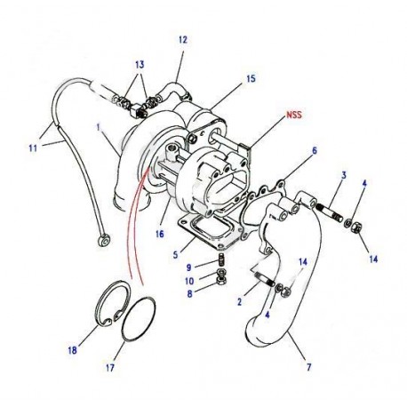 Wastegate de turbo de moteur 2.5L TD - GENUINE Land Rover Genuine - 1