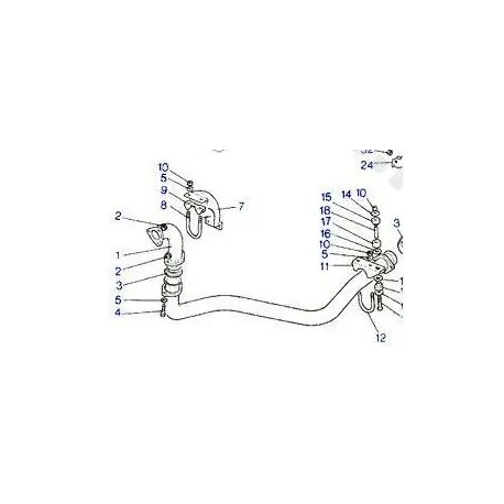 Range Rover Classic 2.4 VM exhaust down pipe