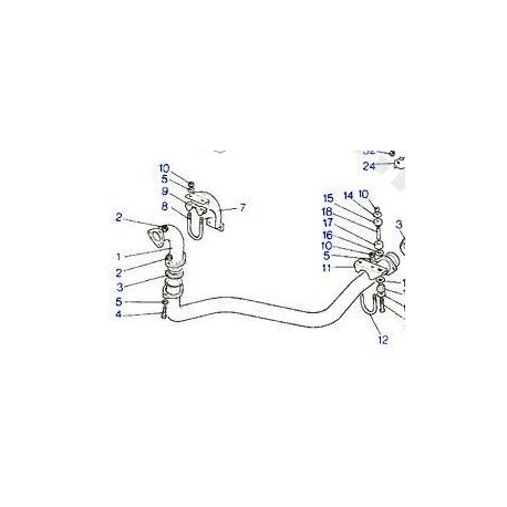 Tube primaire d'échappement de Range Rover Classic 2.4 VM Britpart - 1