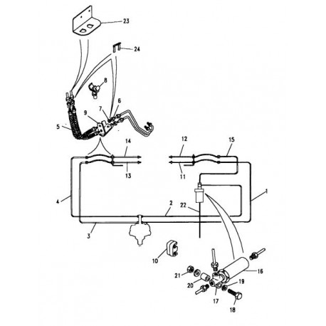 Tuyau de frein rigide entre flexible et étrier de frein avant GAUCHE de Discovery 1 Bearmach - 1