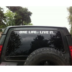 Sticker ONE LIFE LIVE IT - BLACK Best of LAND - 1