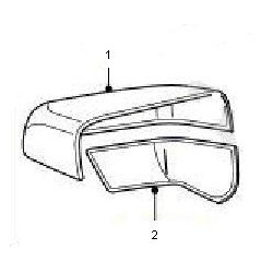 Rétroviseur latéral de voiture Chauffage en verre pour Land Rover Discovery  3 / freelander 2 / l322 / sport L320 2006-2009 Rétroviseur latéral Verre  chauffant