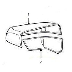 RRS, Discovery 3 and Freelander 2 upper mirror caps Land Rover Genuine - 1