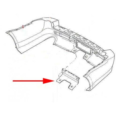 Enjoliveur de pare-choc arrière pour Range Rover Sport jusqu'à 2009 Land Rover Genuine - 1