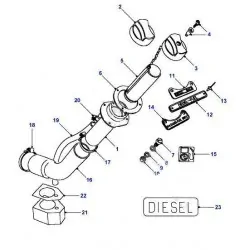 Fuel filler hose for Defender 130 Highcap