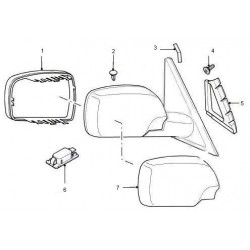 Entourage noir de rétroviseur extérieur droit de Range Rover L322 - GENUINE Land Rover Genuine - 1