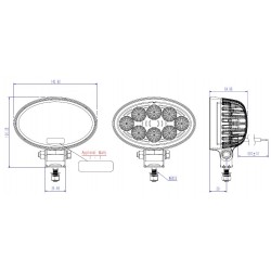 Led work lamp TRUCK-LITE 12v/24v 1400 lumens