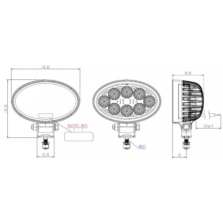 Led work lamp TRUCK-LITE 12v/24v 1400 lumens Trucklite - 1