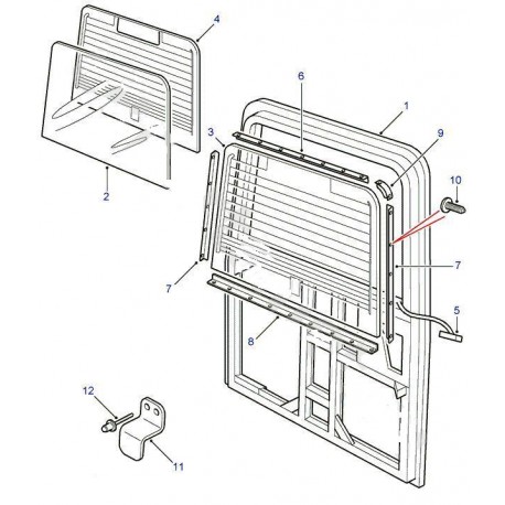 DEFENDER 90/110 TAILGATE ASSY WITH SPARE WHEEL CARRIER HOLES - GENUINE Land Rover Genuine - 1