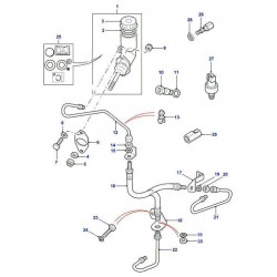 DEFENDER 90 clutch pipe - LHD - Up to 200 TDI - GENUINE