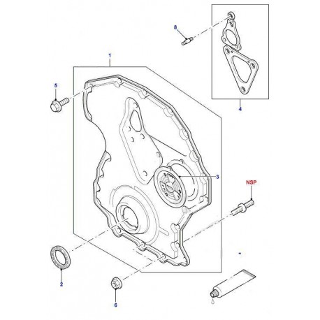 DEFENDER TD4 cranshaft front oil seal - GENUINE Land Rover Genuine - 1