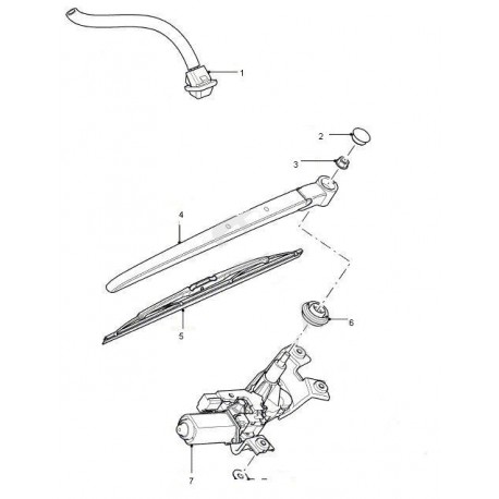 RANGE ROVER SPORT rear window wiper motor - GENUINE Land Rover Genuine - 1