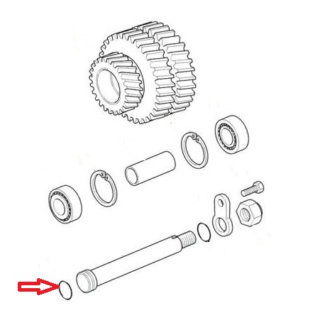 Joint torique axe pignon intermediaire boite transfert Land Rover Genuine - 1