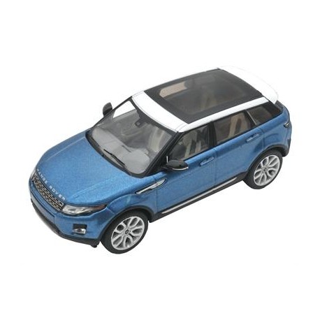 Miniature RANGE ROVER EVOQUE bleu 5 portes - 1/43e Britpart - 1