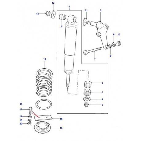 DEFENDER 90 TD4 rear shocks absorber - GENUINE Land Rover Genuine - 1