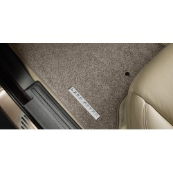 Jeu de tapis de sol muscade avec badge Land Rover argent pour DISCOVERY 4