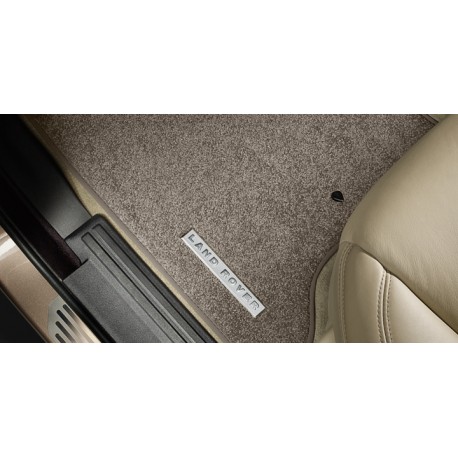 Jeu de tapis de sol muscade avec badge Land Rover argent pour DISCOVERY 4 Land Rover Genuine - 1