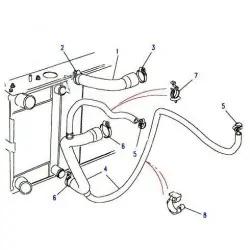 200/300 TDI coolant hose clip Land Rover Genuine - 3