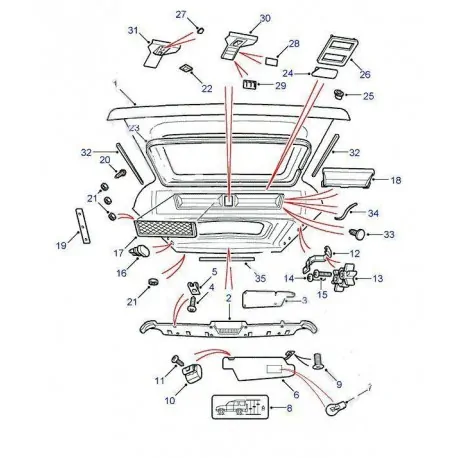 DISCOVERY 1 sunvisor retainer clip