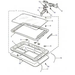 Raccord d'évacuation avant de toit ouvrant pour DISCOVERY Tdi/TD5