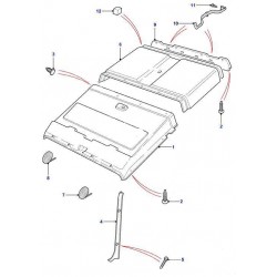 DEFENDER 90 roof trim rear Land Rover Genuine - 1