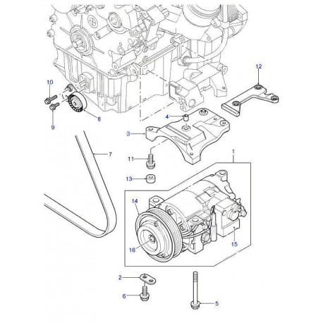 FREELANDER 1 TD4 Tensioner automatic auxillary drive with air con - GENUINE Land Rover Genuine - 1