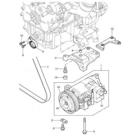 FREELANDER 1 TD4 Tensioner automatic auxillary drive with air con - GENUINE