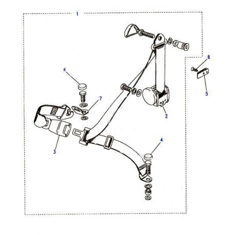 Ceinture de sécurité à enrouleur arrière gauche pour DEFENDER 110 TD5 CREWCAB Land Rover Genuine - 1
