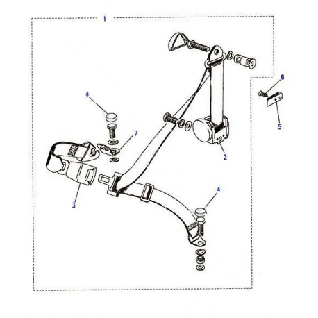 Ceinture de sécurité à enrouleur arrière droite pour DEFENDER 110 TD5 CREWCAB Land Rover Genuine - 1