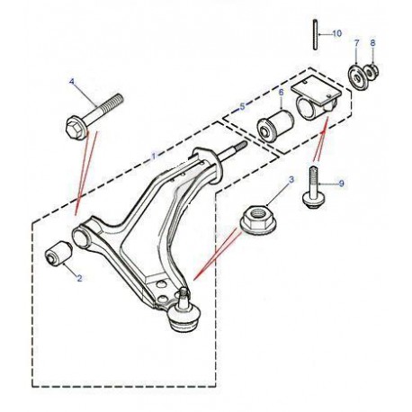 Silentbloc de bras inférieur avant de suspension de FREELANDER 1 N2 - ADAPTABLE Allmakes UK - 1