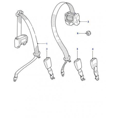 Attache ceinture de s curit du si ge arri re central de FREELANDER 1 5 portes