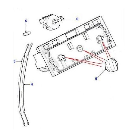 Ampoule de commande de chauffage et de climatisation de FREELANDER 1 Land Rover Genuine - 1