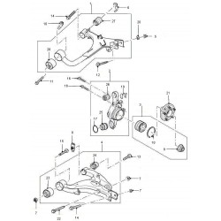 Bolt + nut for DISCOVERY 3 rear lower suspension arm N2 OEM - 1