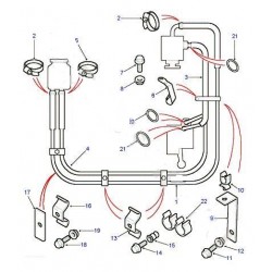 Durite de direction assistée de DEFENDER TD5 N1 - GENUINE Land Rover Genuine - 1